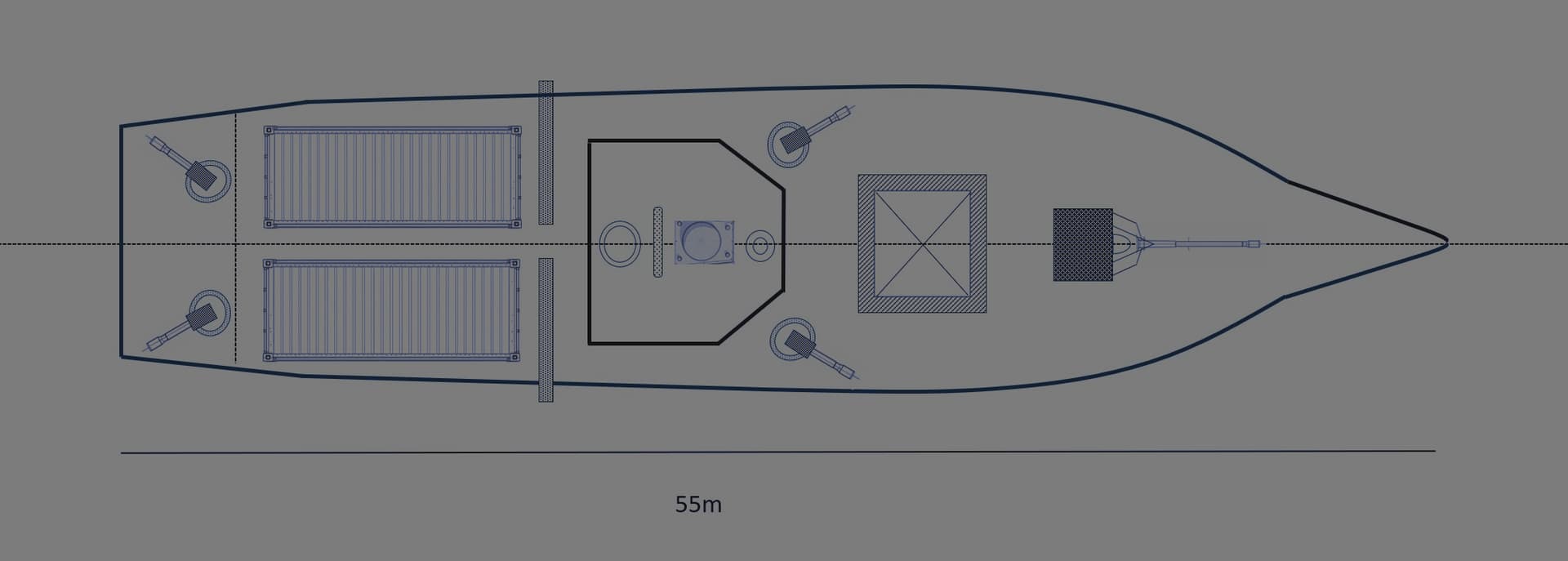 DEEPDOCK FCSS-S small variant — 55m unmanned surface combatant